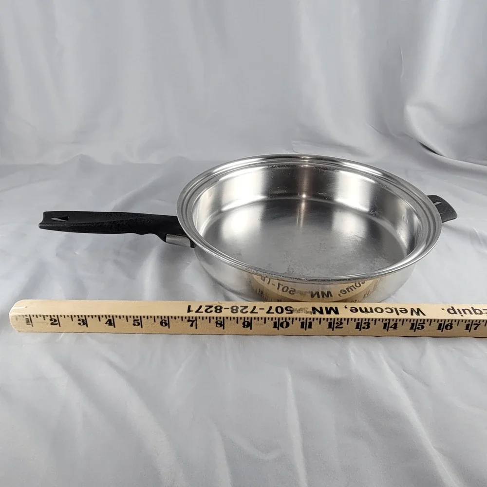 Vita Craft Stainless Steel Skillet Pan 10.5 Inch Silver Vtg Helper Handle Pan